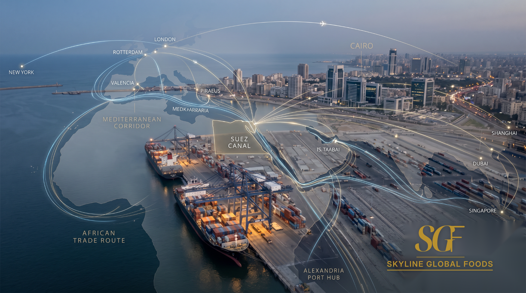 Egyptian food sourcing and export logistics